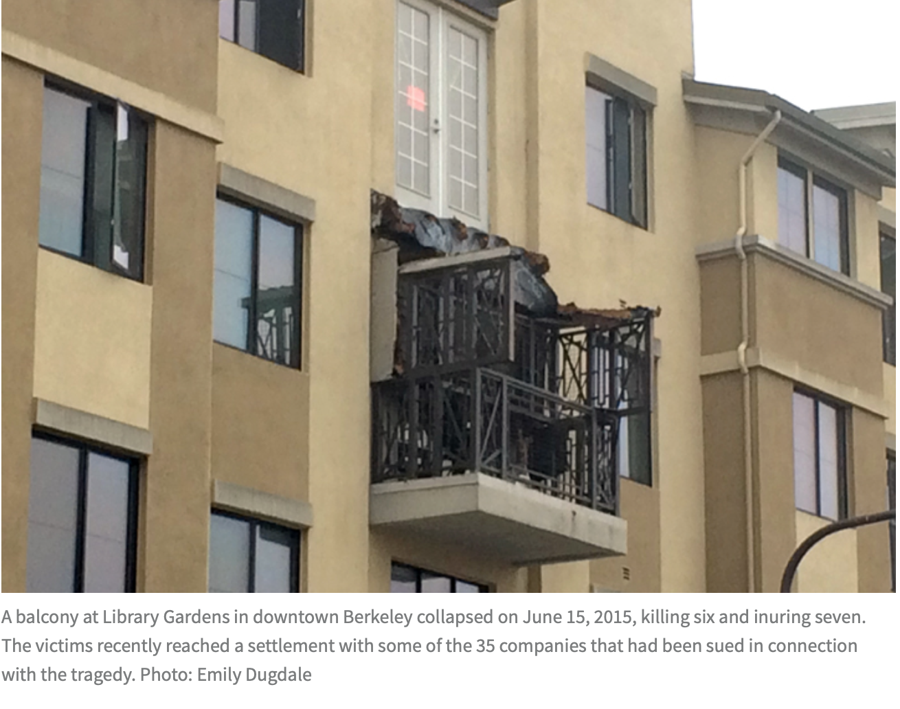 Berkeley Balcony Collapse Photos, Balcony Tragedy California Deck